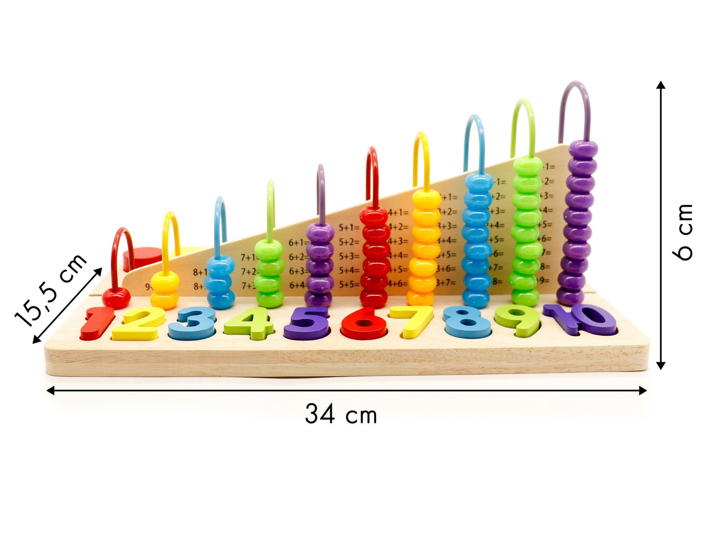 Educational abacus + wooden numbers Ecotoys