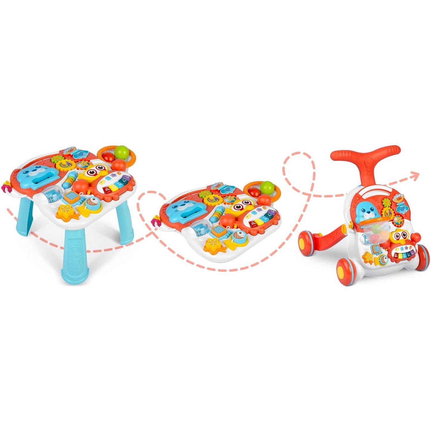 Educational activity table 2-in-1 RK-810 White/Red