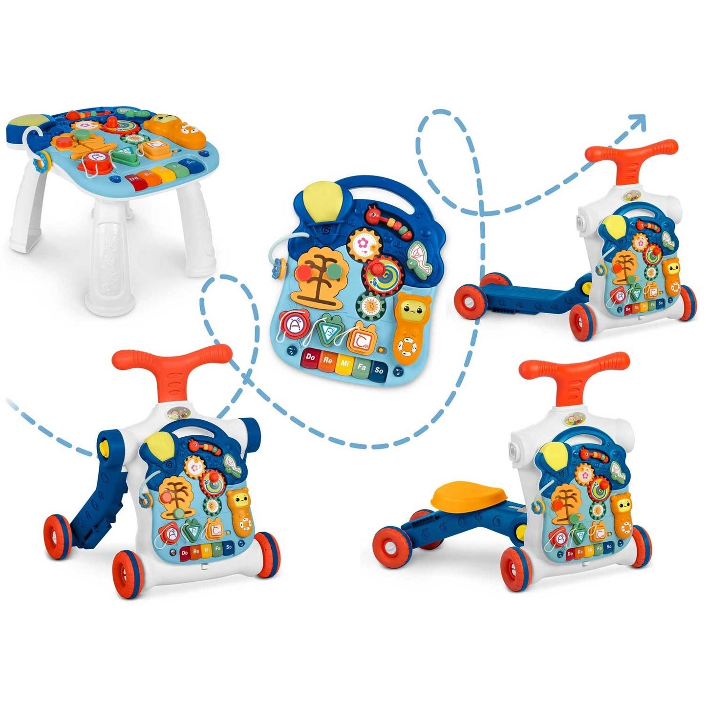Educational activity table 4-in-1 Ricokids blue 781900