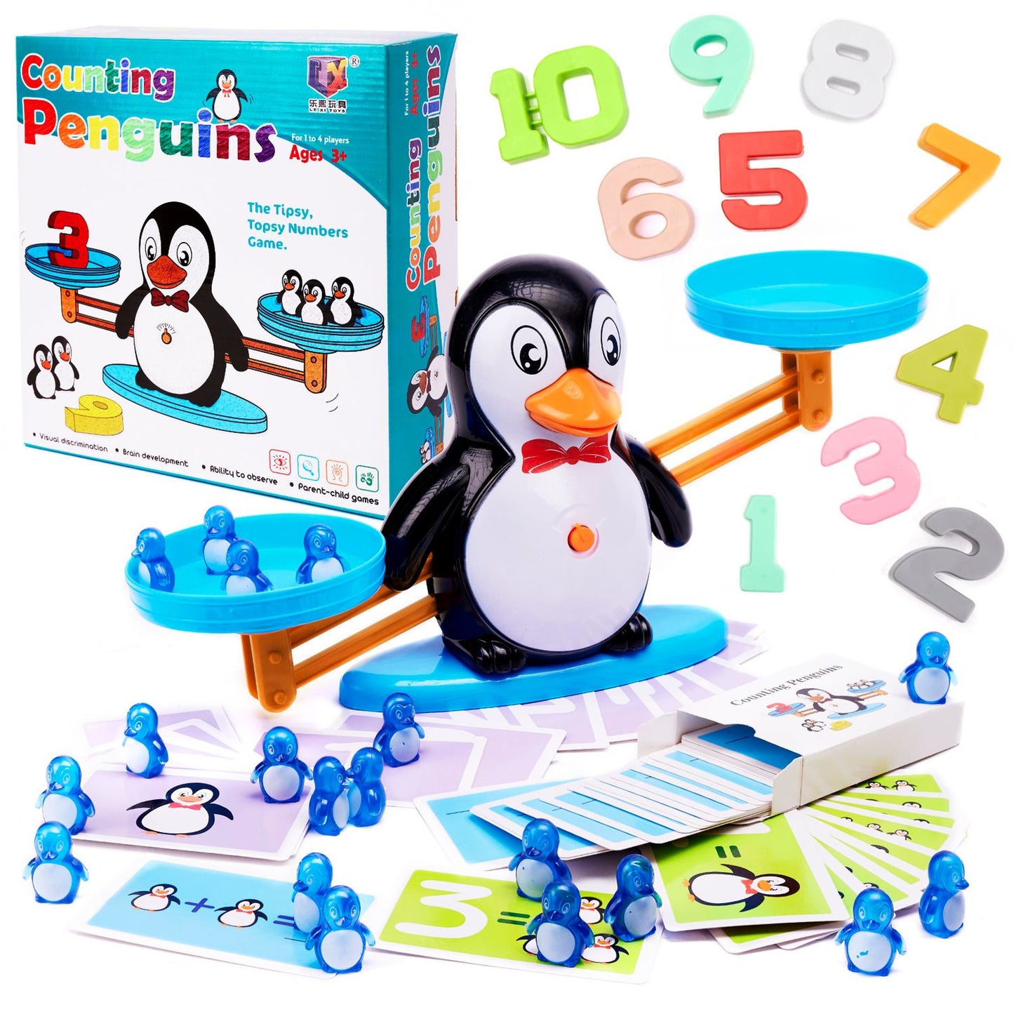 Educational balance learning to count penguin large