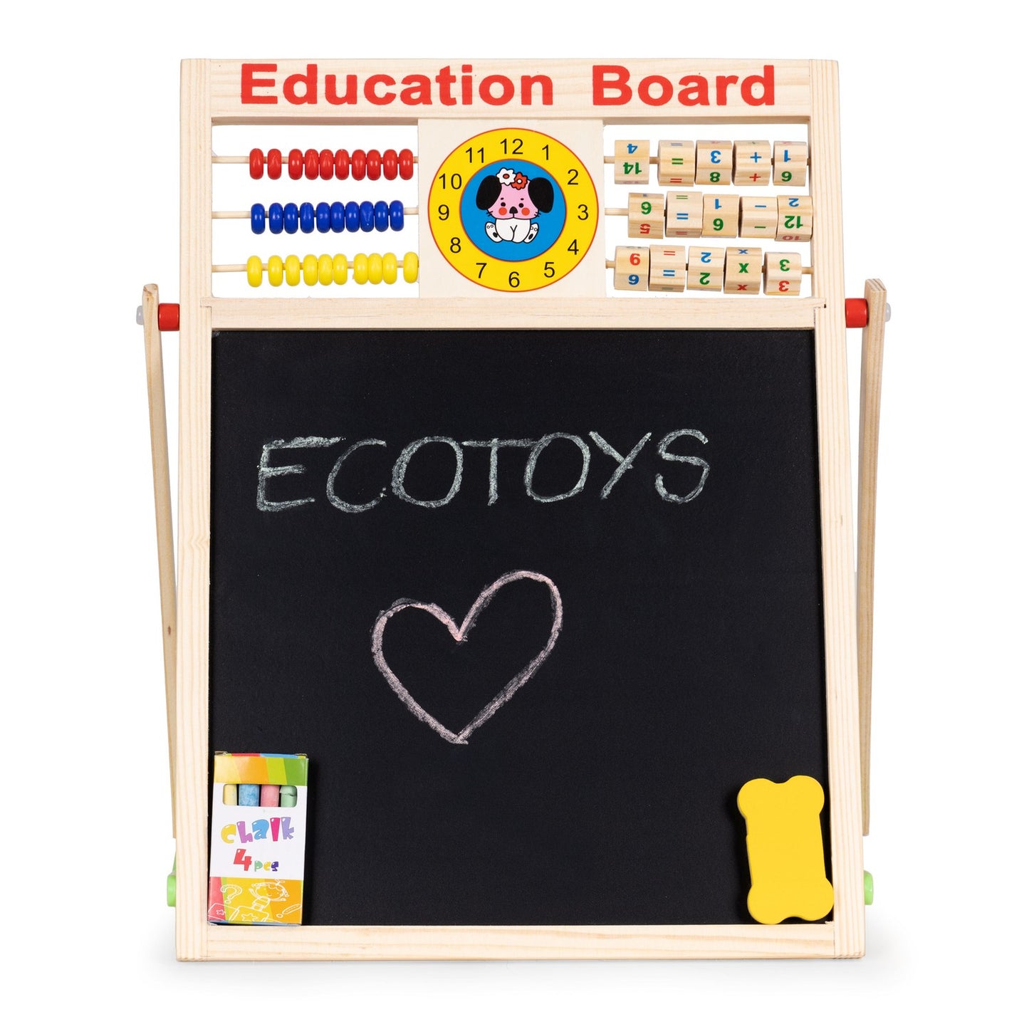 Educational board 2in1 magnetic chalk abacus