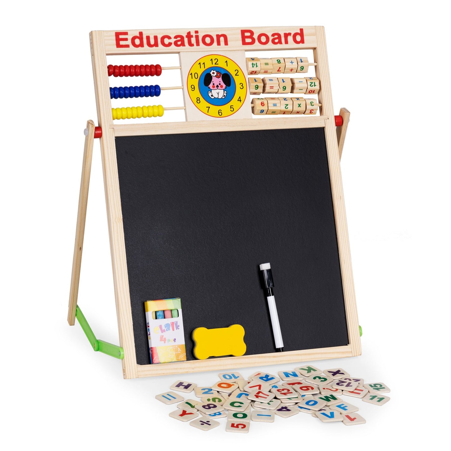Educational board 2in1 magnetic chalk abacus