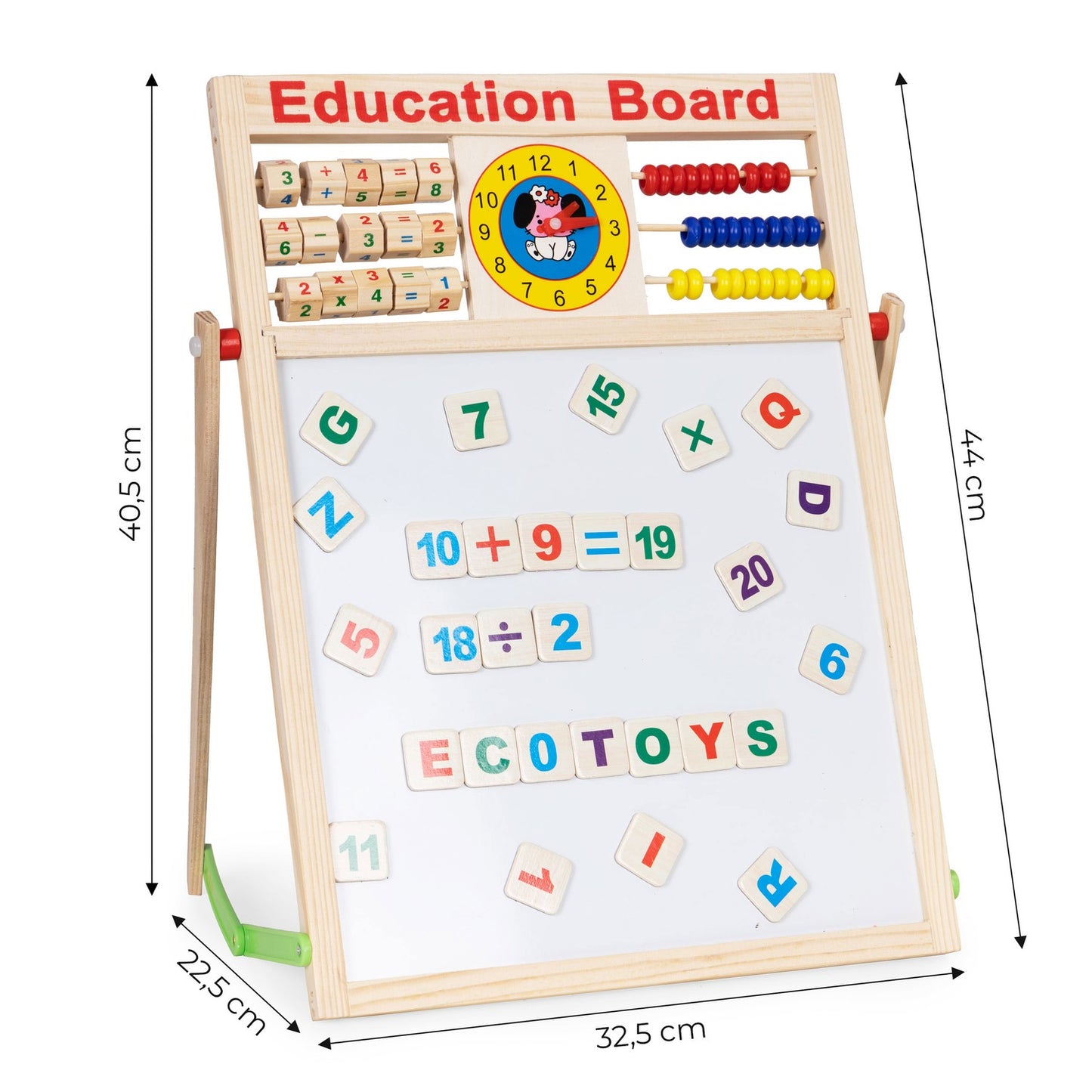 Educational board 2in1 magnetic chalk abacus