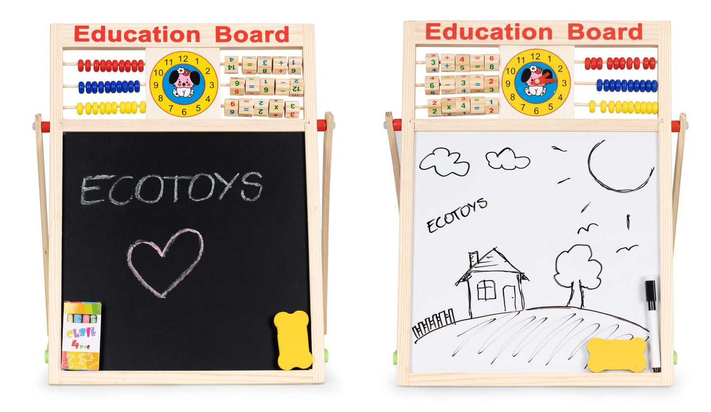 Educational board 2in1 magnetic chalk abacus
