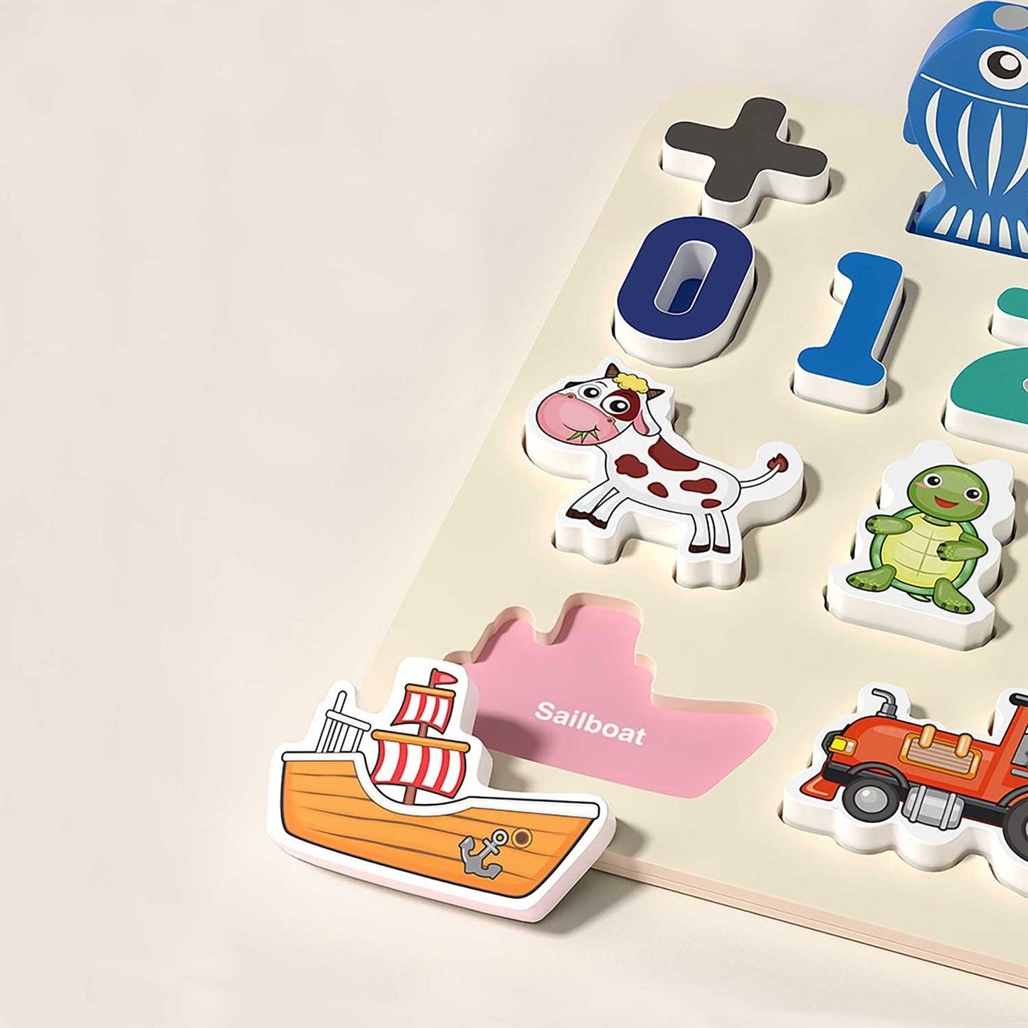 Educational board with numbers, animals and vehicles Ricokids 781400