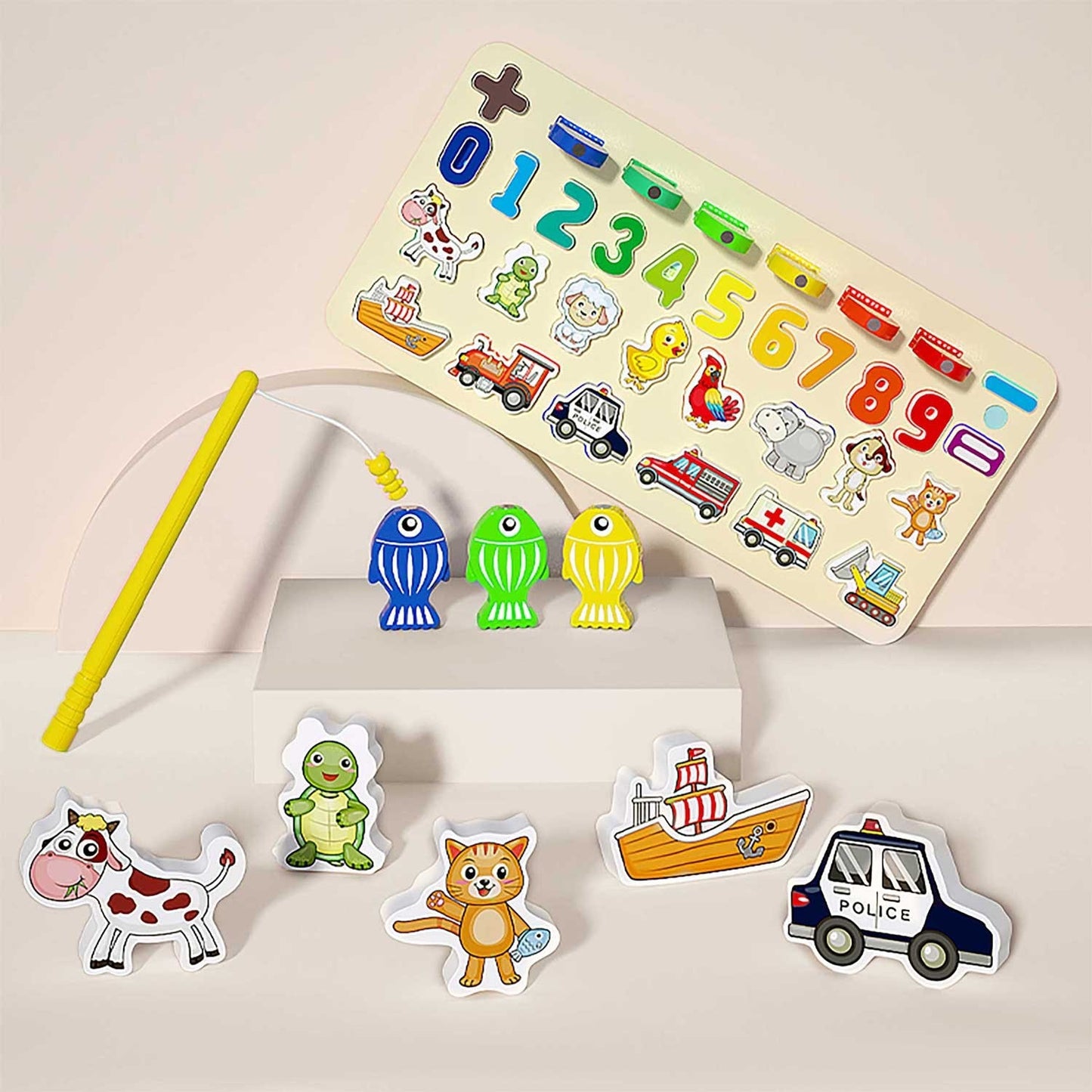 Educational board with numbers, animals and vehicles Ricokids 781400
