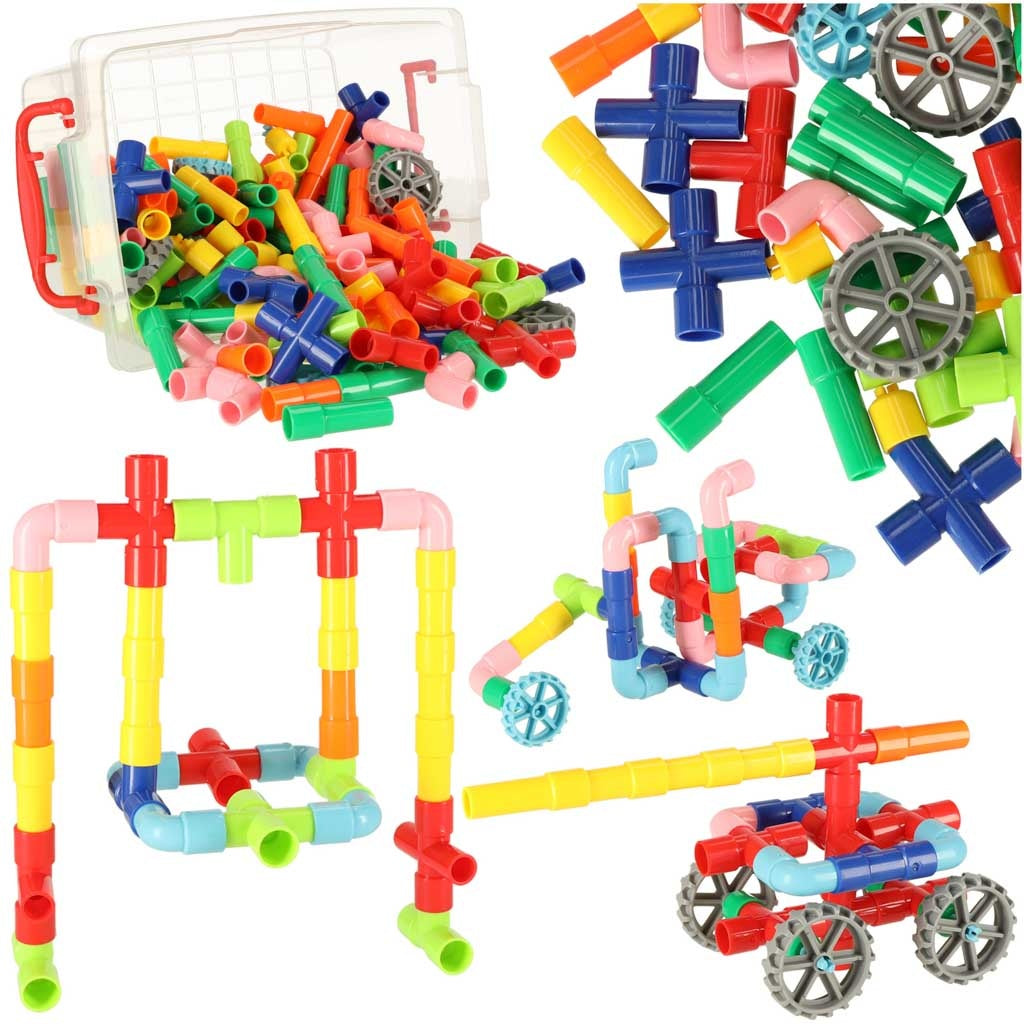 Educational building blocks - Water pipes with accessories 170el