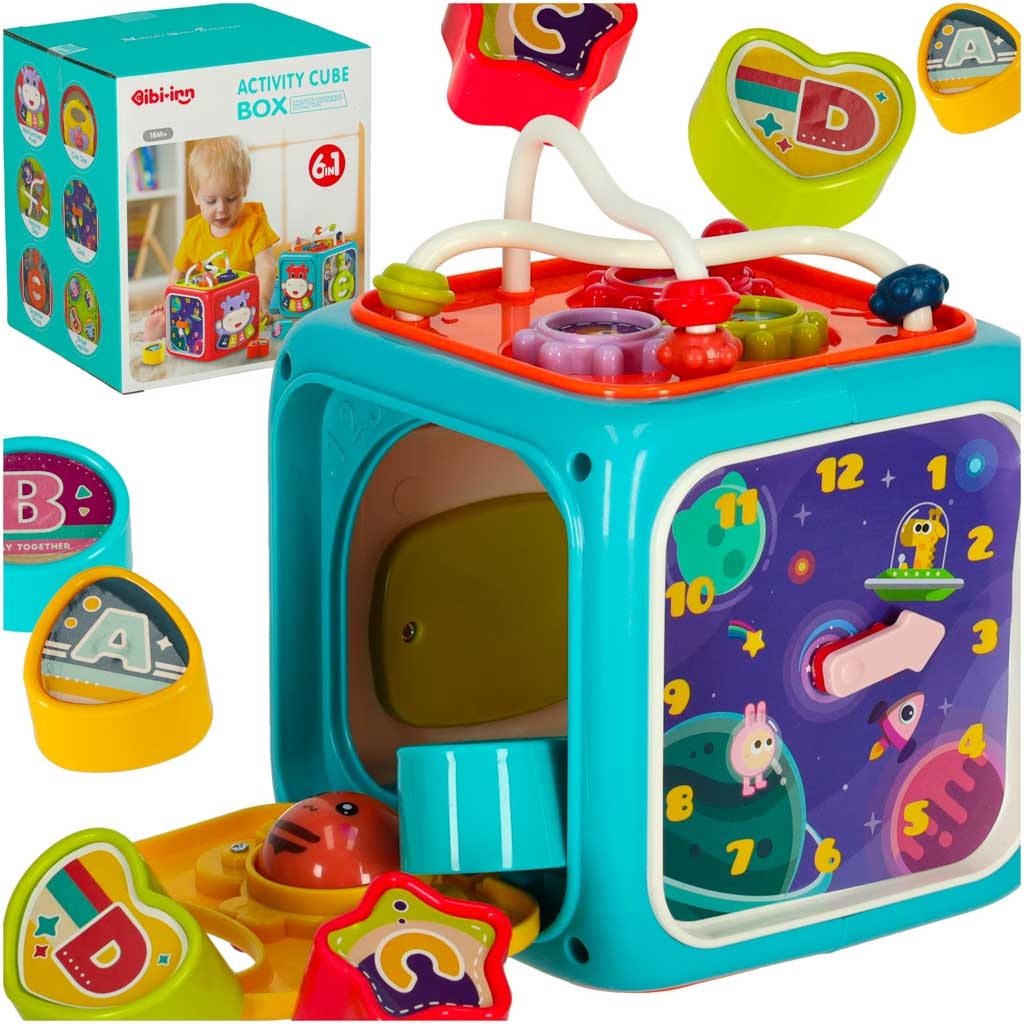 Educational cube interactive piano 6in1 Bibi-inn blue