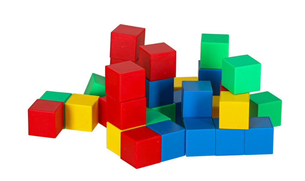 Educational cubic magnetic construction blocks 32 el.