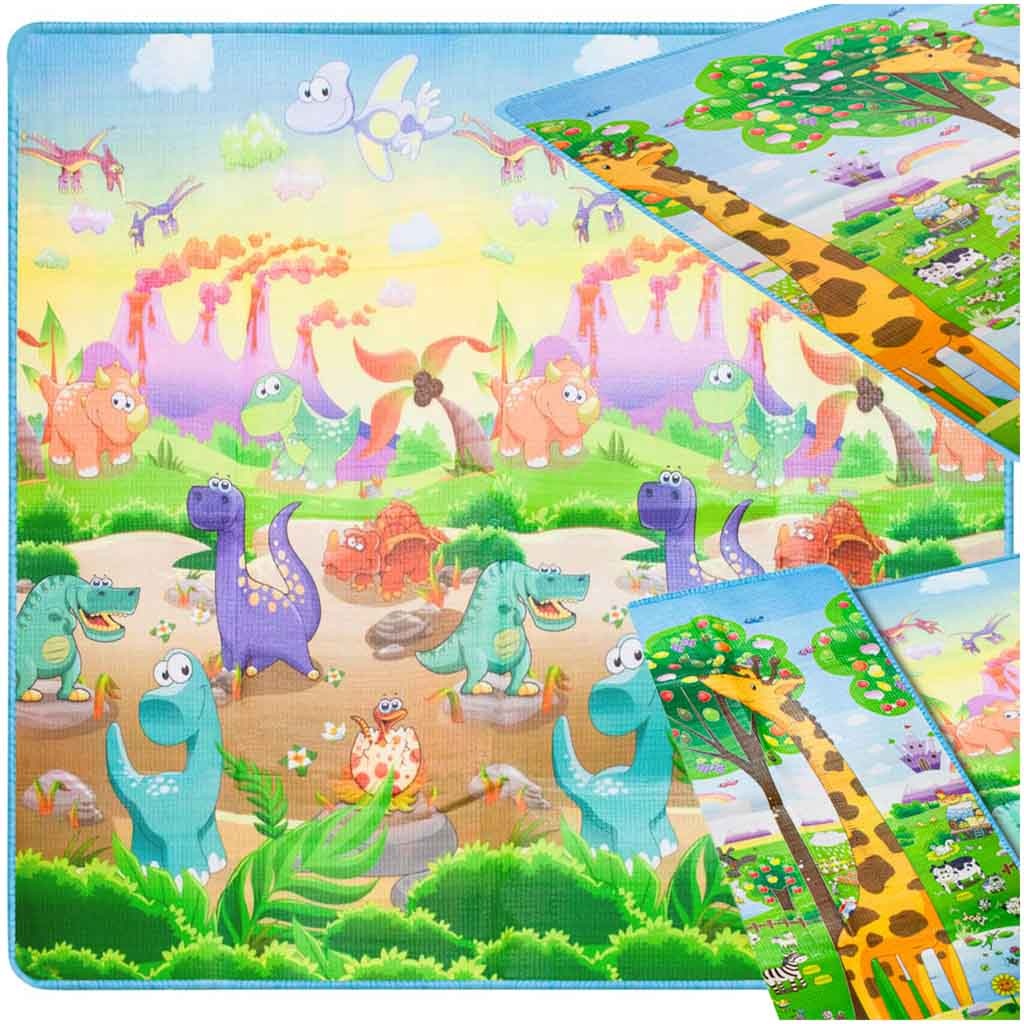 Educational double-sided foam mat ZOO 200cm x 180cm x 0.5cm