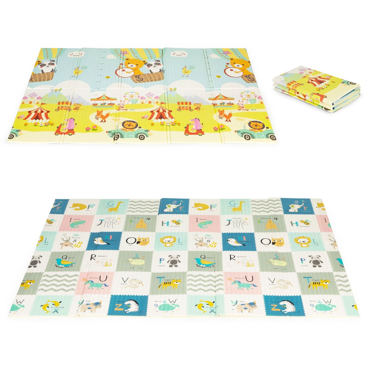 Educational foam mat, double-sided, foldable, large bag ECOTOYS