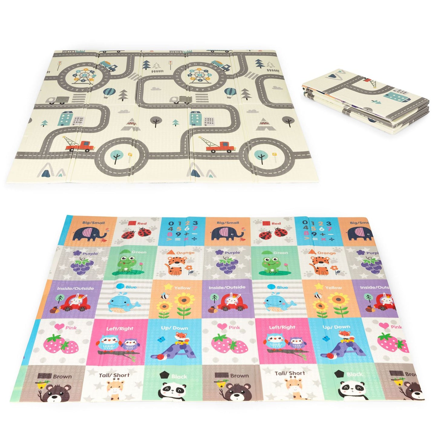 Educational foam mat, double-sided, foldable, large troba ECOTOYS