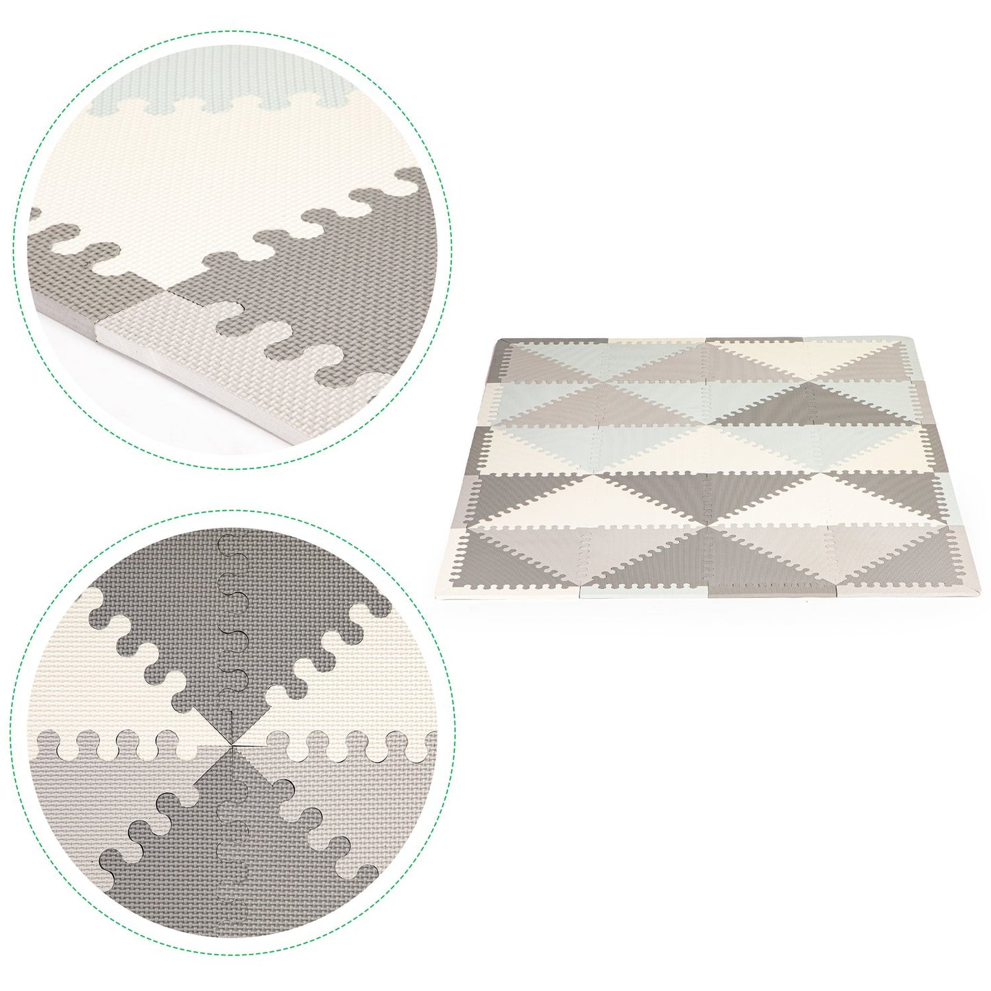 Educational foam mat eva puzzle 20 elements 127x157cm