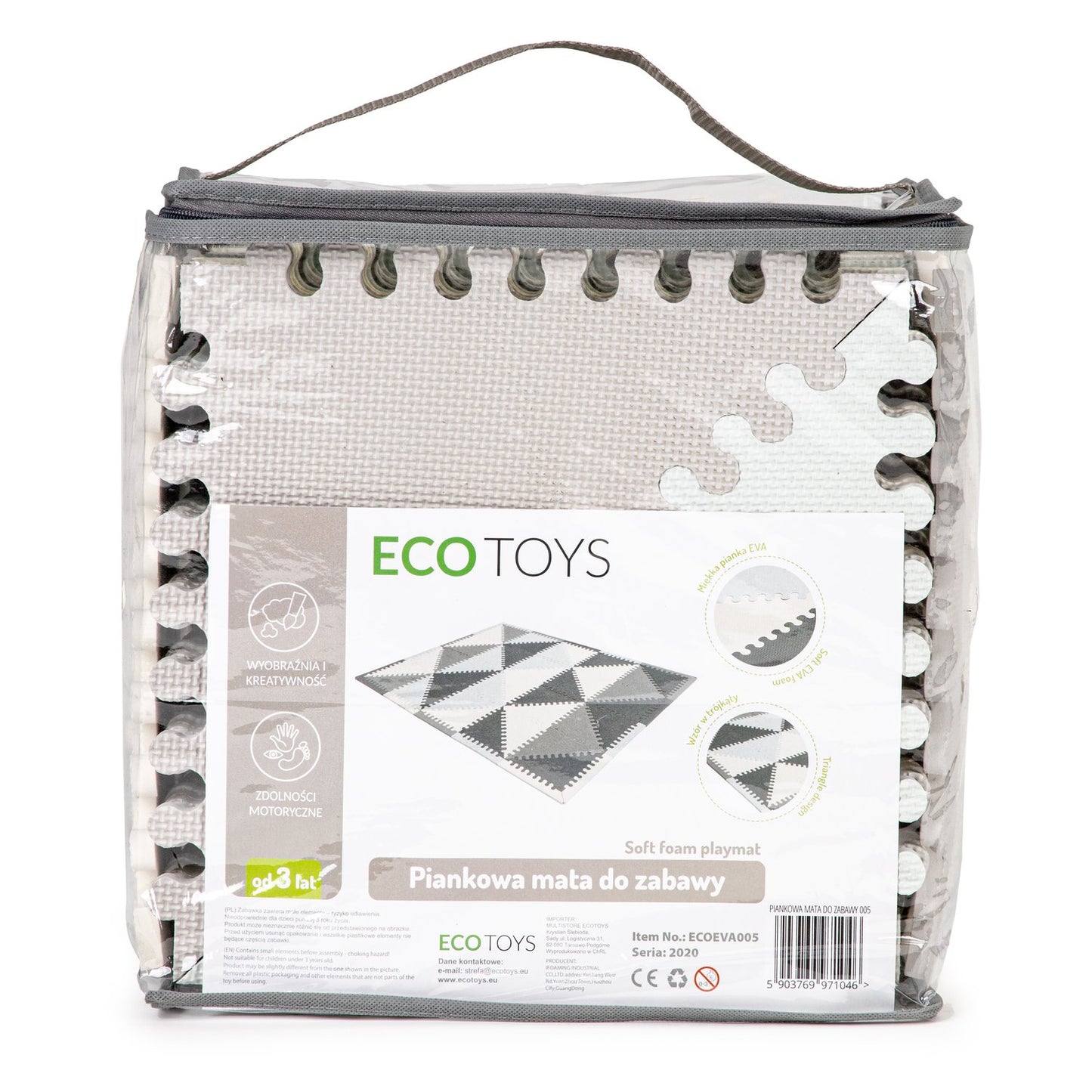 Educational foam mat eva puzzle 20 elements 127x157cm