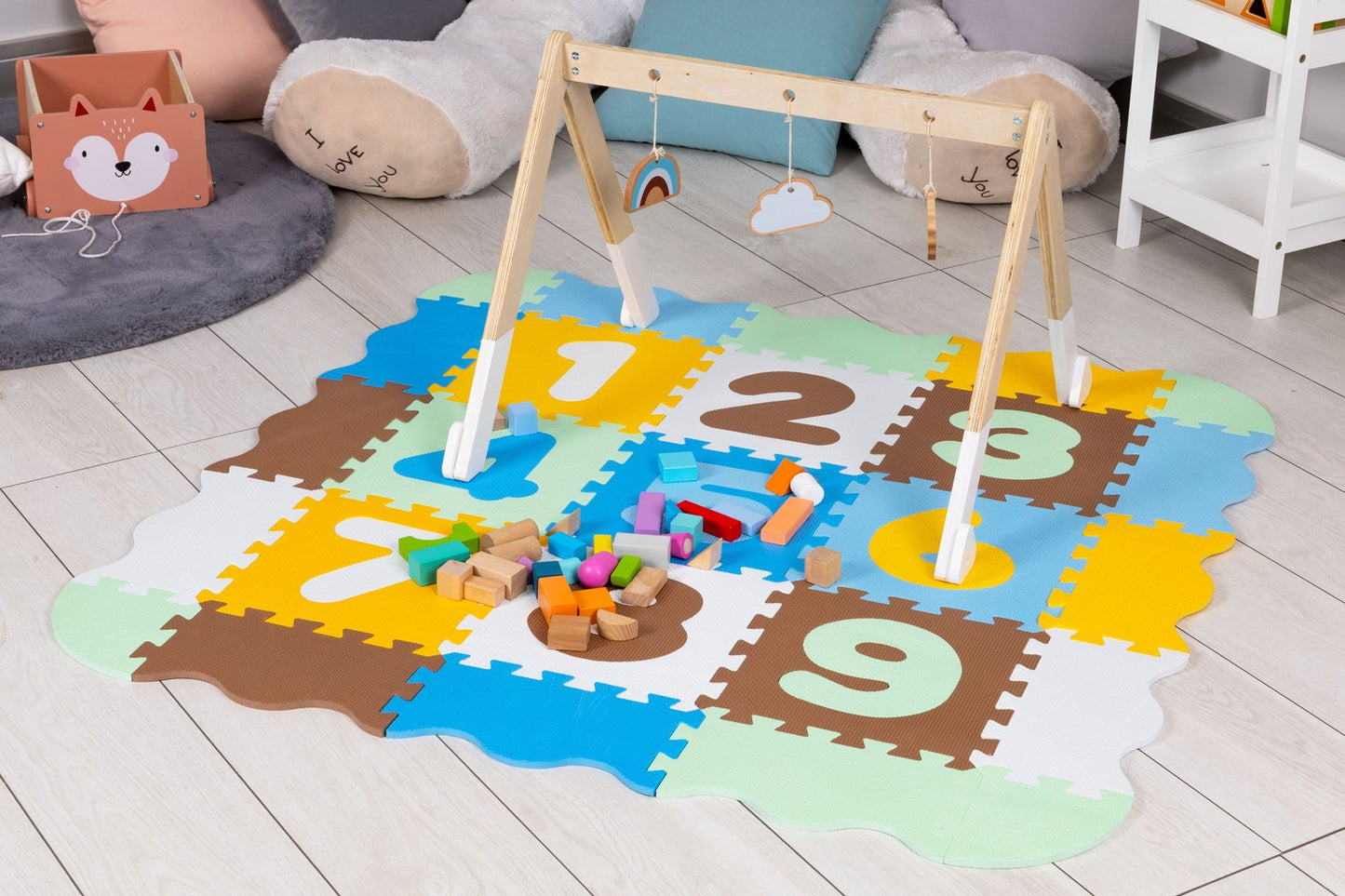 Educational foam mat puzzle playpen, underlayment for children