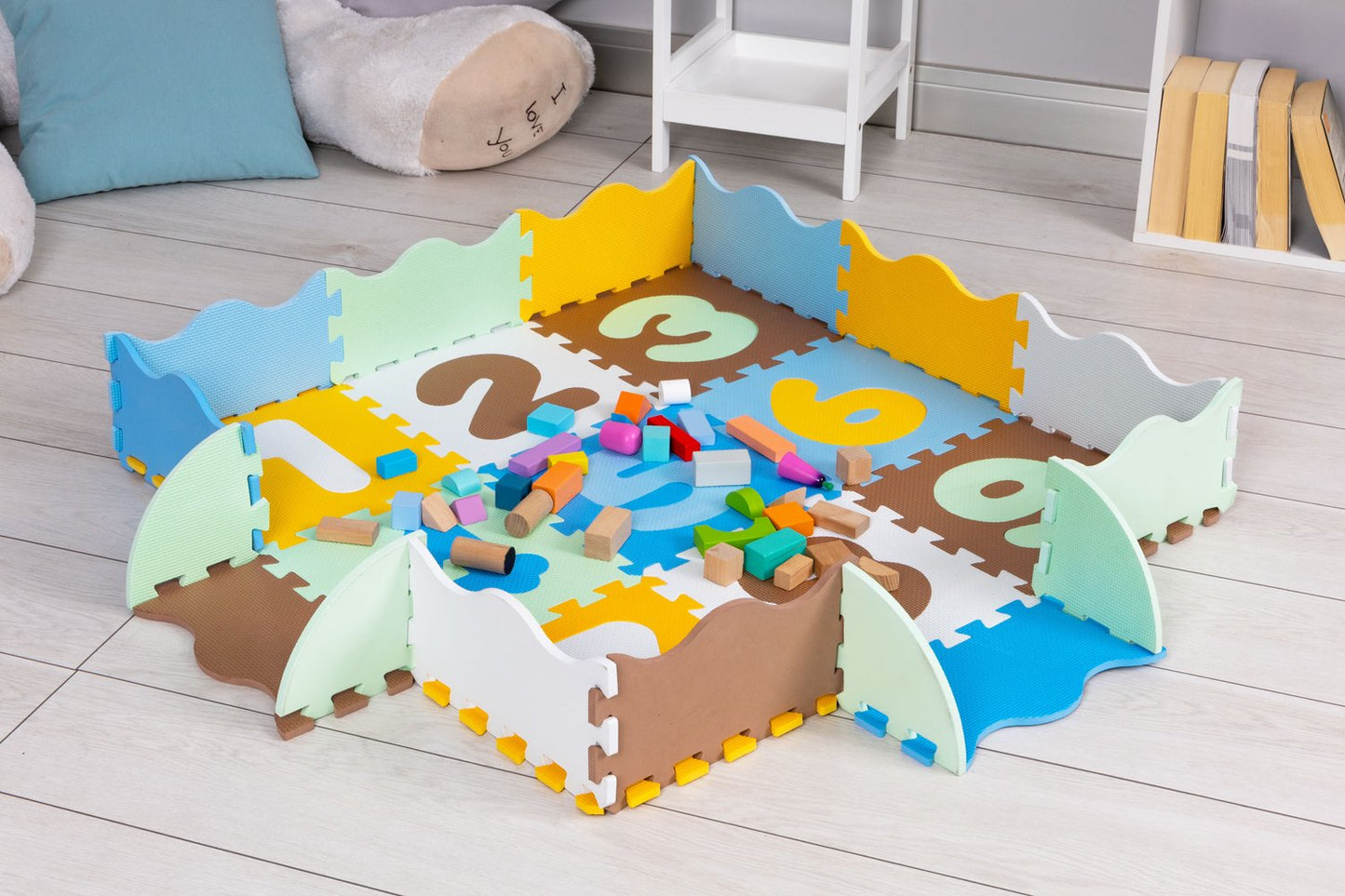Educational foam mat puzzle playpen, underlayment for children