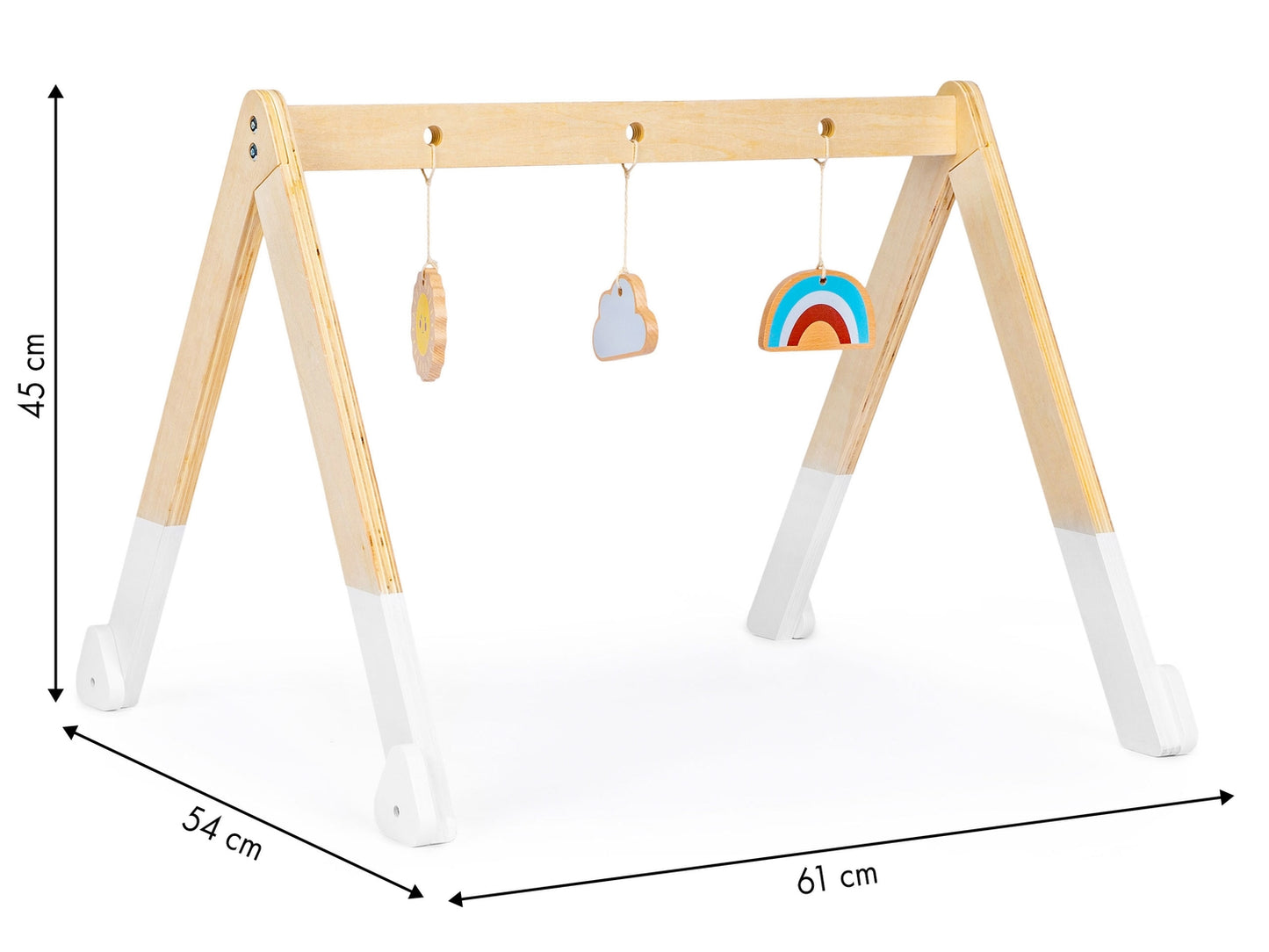 Educational gymnastic wooden stand + toys
