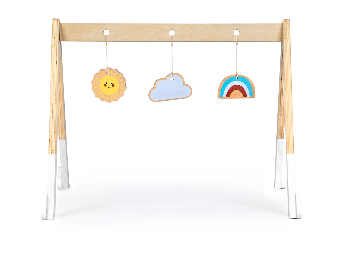 Educational gymnastic wooden stand + toys