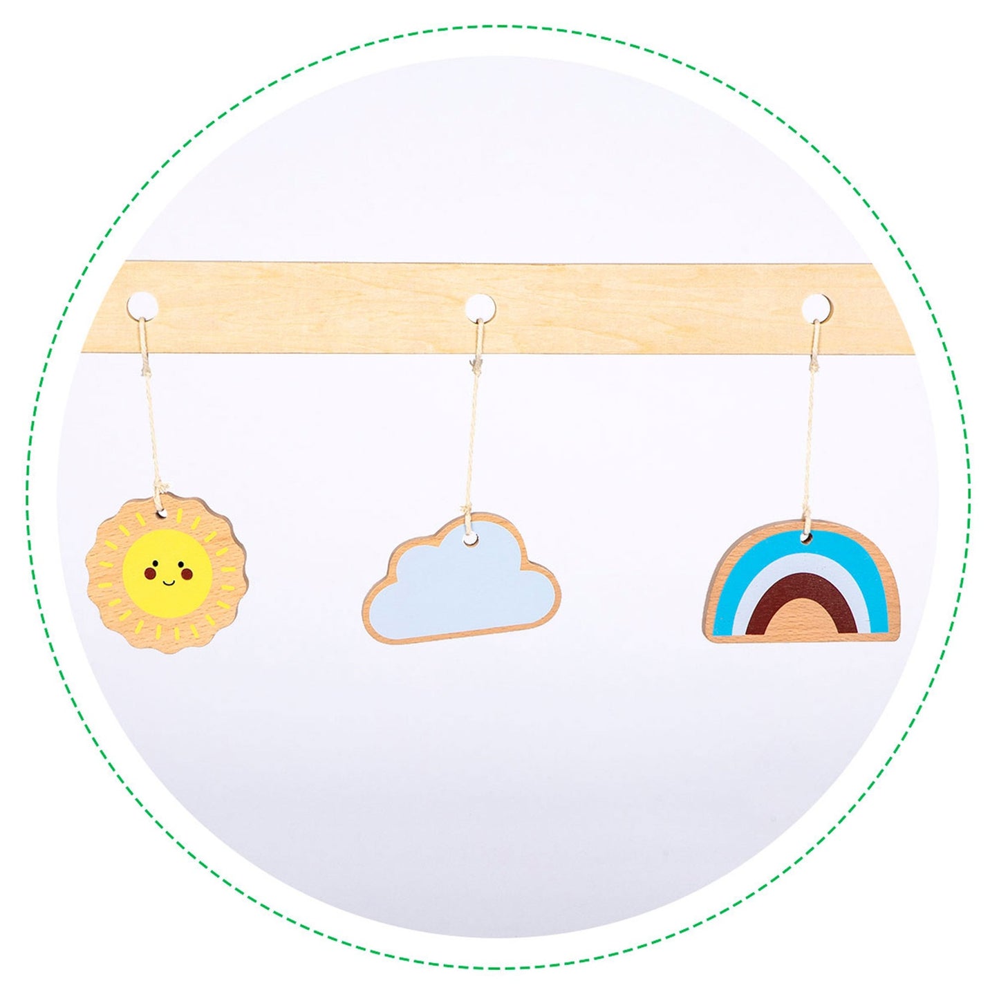 Educational gymnastic wooden stand + toys
