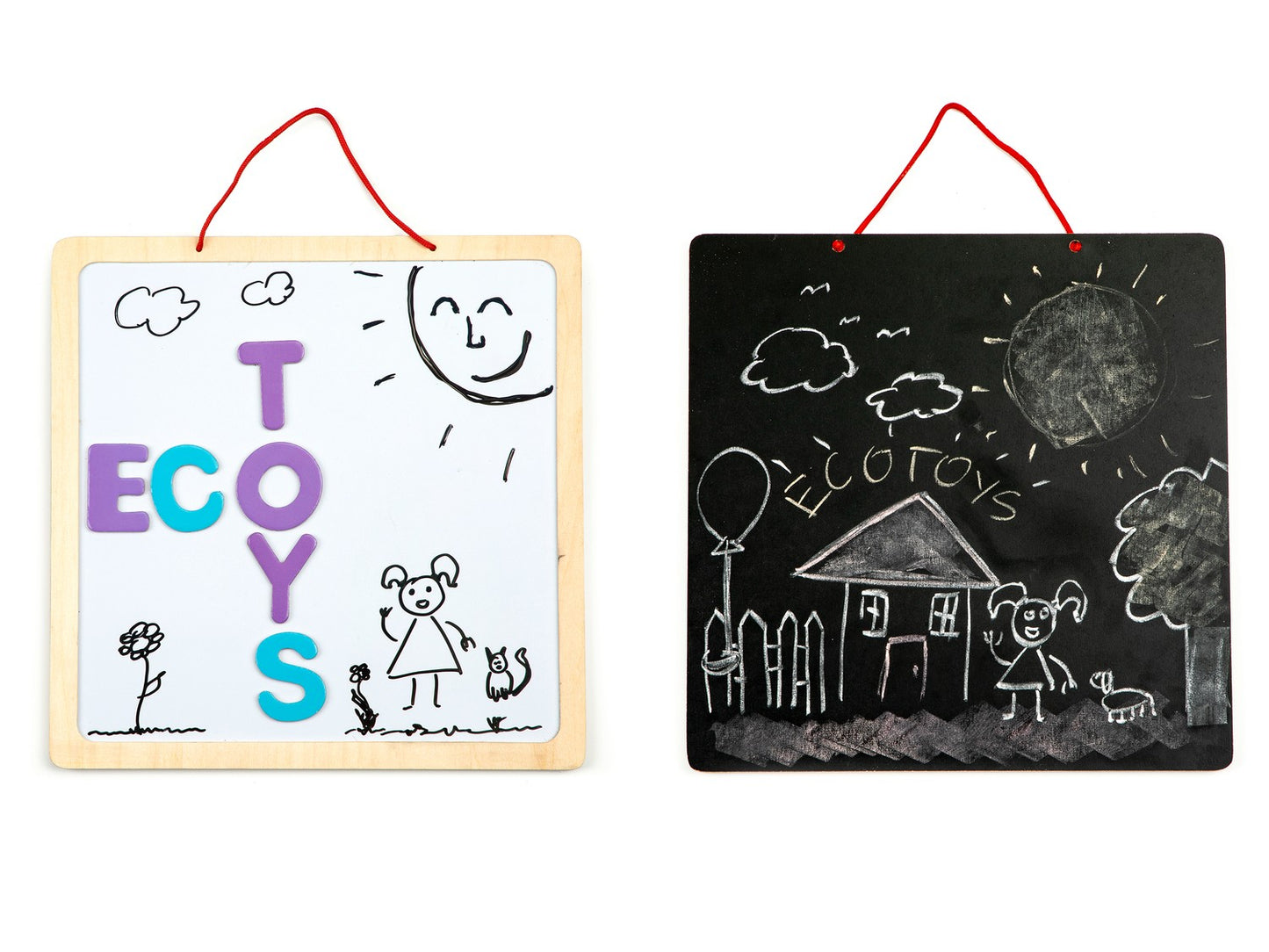 Educational magnetic chalk blackboard with letters 3in1