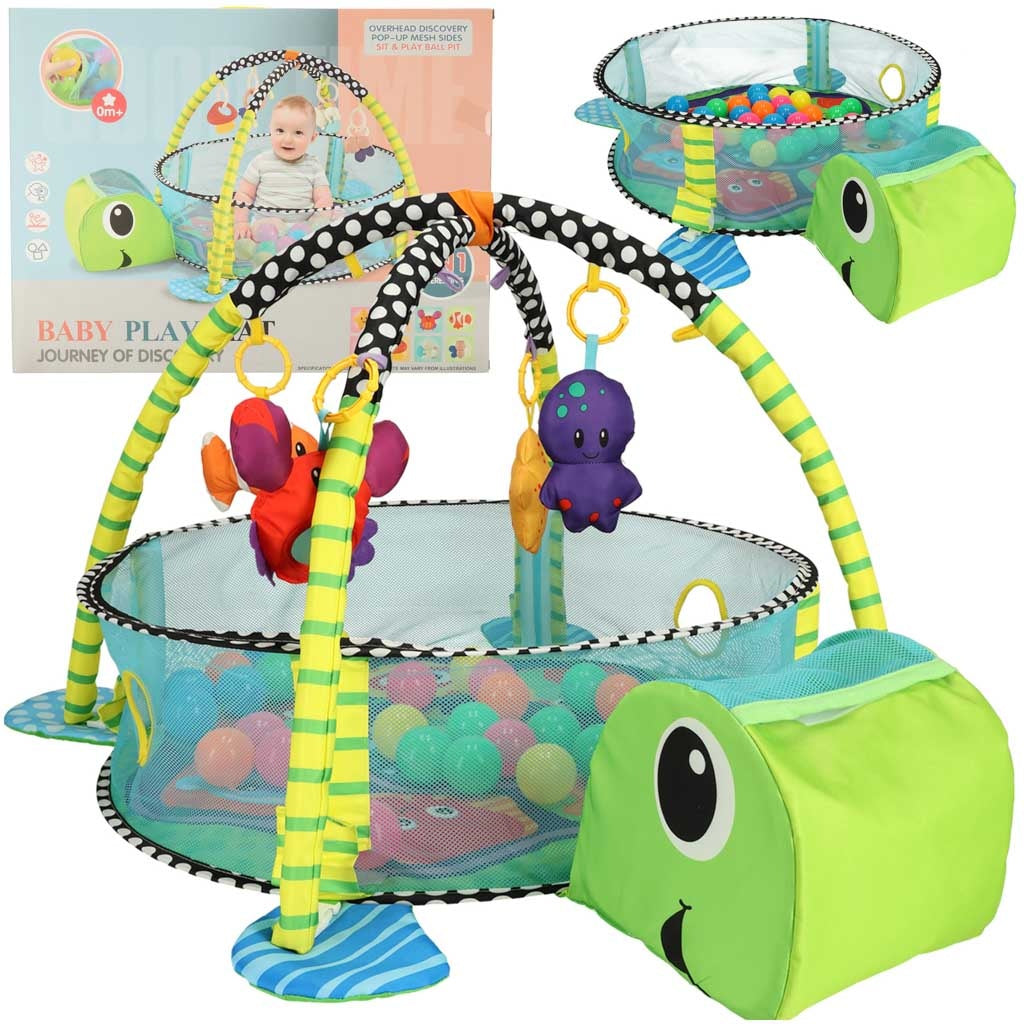 Educational mat 3in1 Turtle Playpen Large 0+ 30 balls