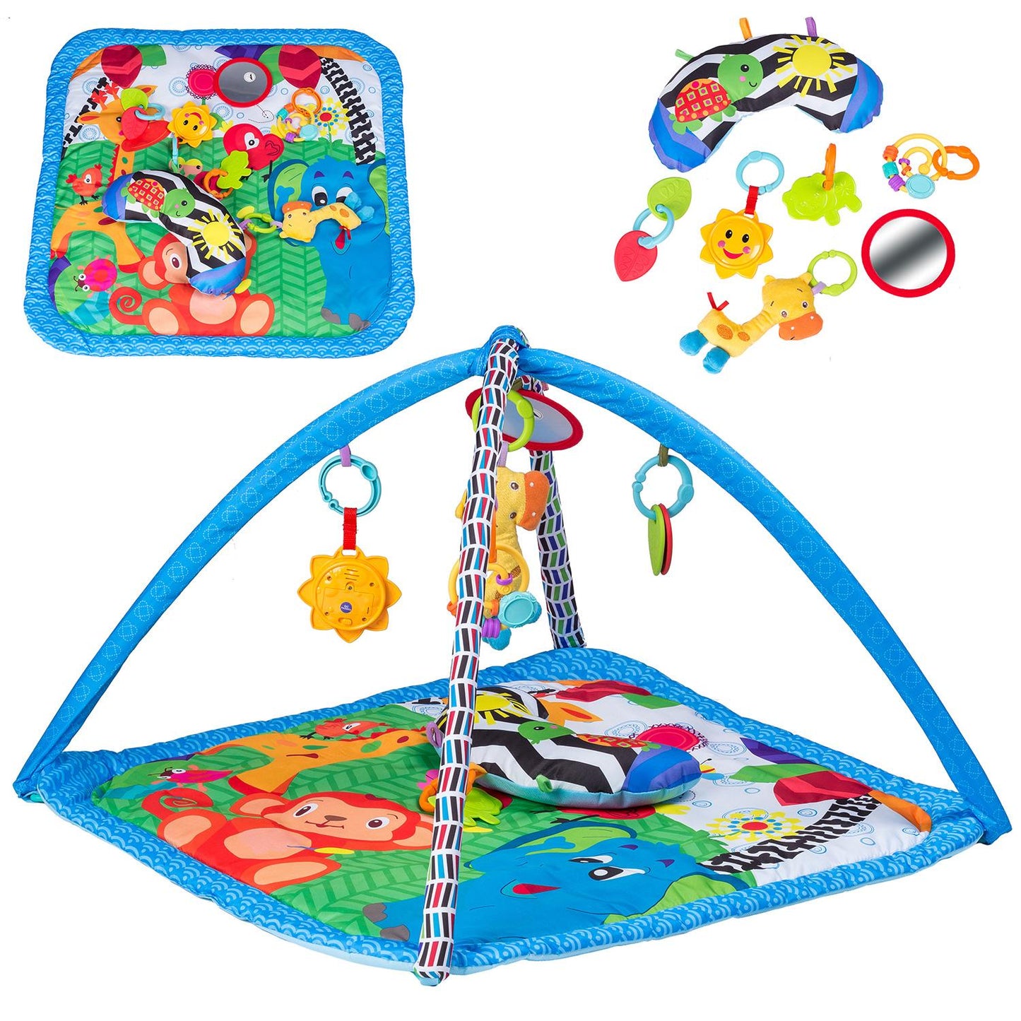 Educational mat, interactive playpen with ECOTOYS toys
