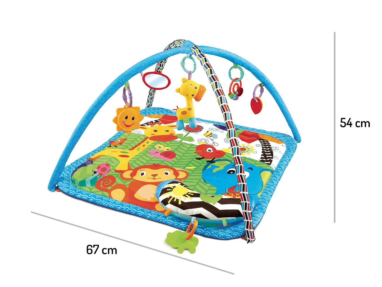 Educational mat, interactive playpen with ECOTOYS toys