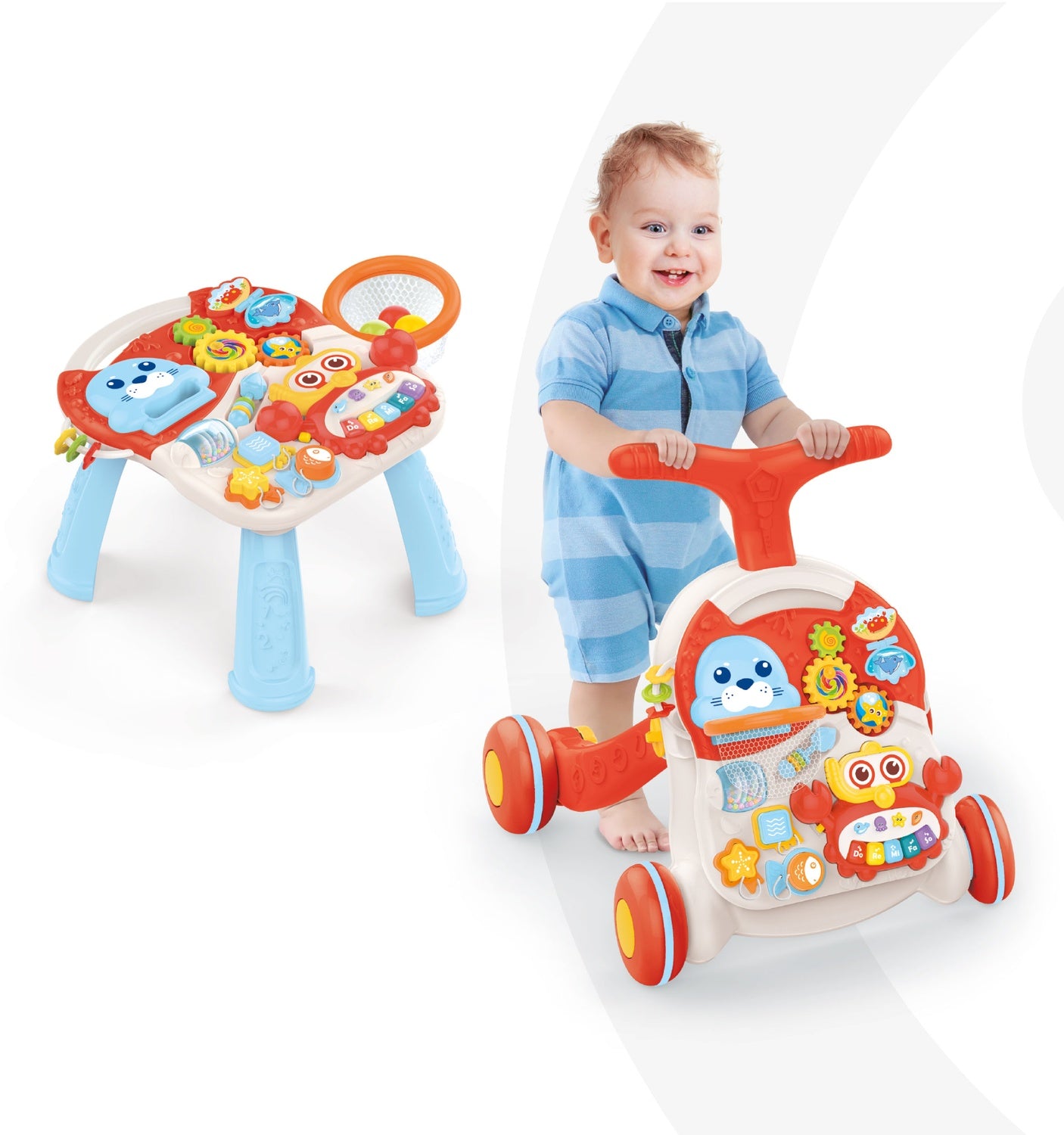 Educational pusher 2in1 educational table for children +12m