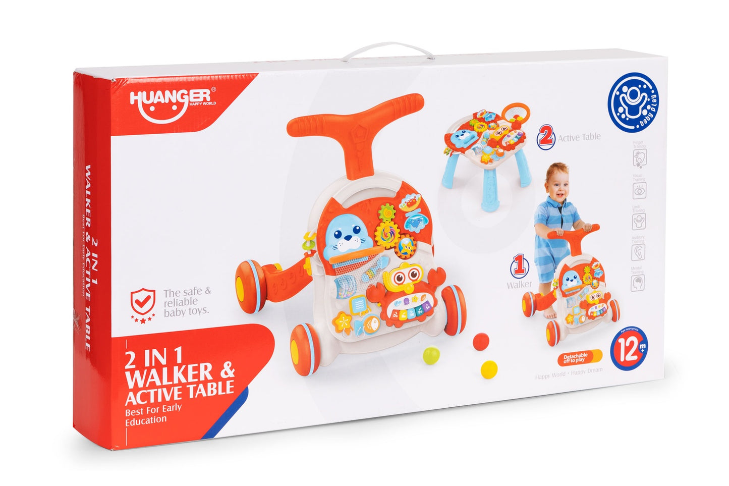 Educational pusher 2in1 educational table for children +12m