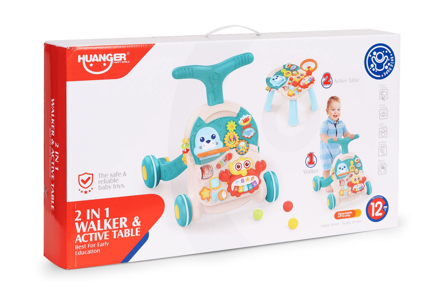 Educational pusher 2in1 educational table for children +12m