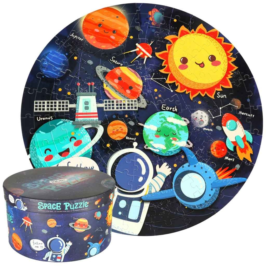 Educational puzzle solar system planets