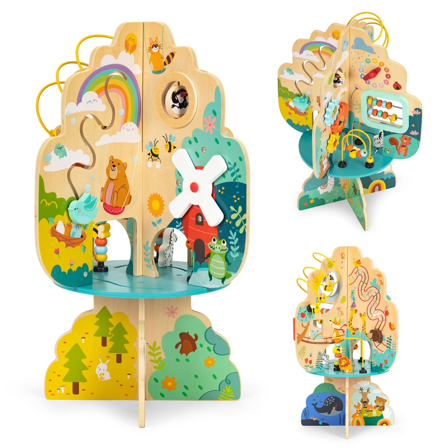 Educational toy for children, wooden tree supporting development +12m ECOTOYS
