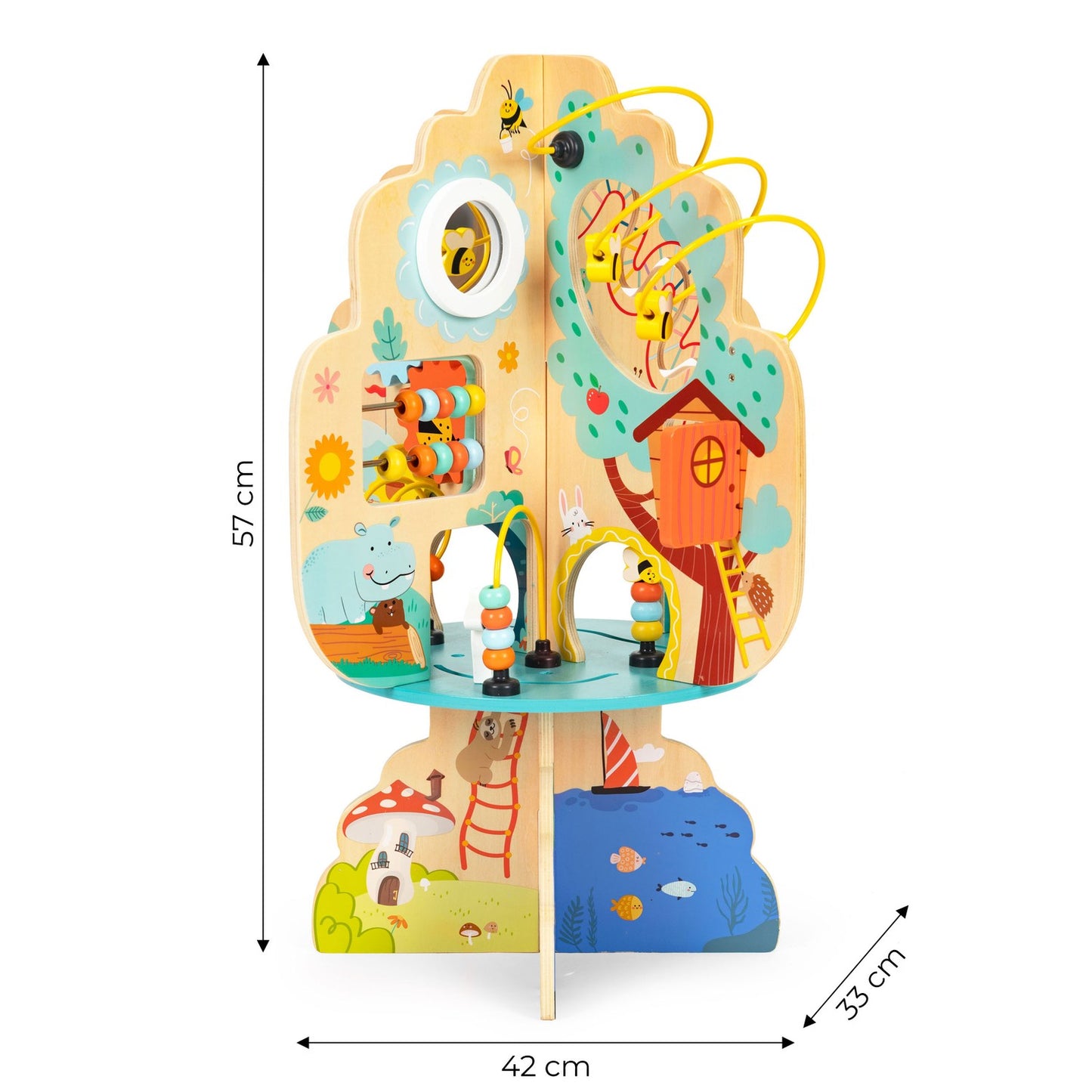 Educational toy for children, wooden tree supporting development +12m ECOTOYS