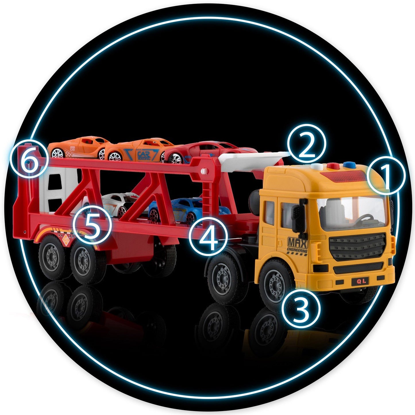 Educational toy truck with 5 cars RK-760 Ricokids