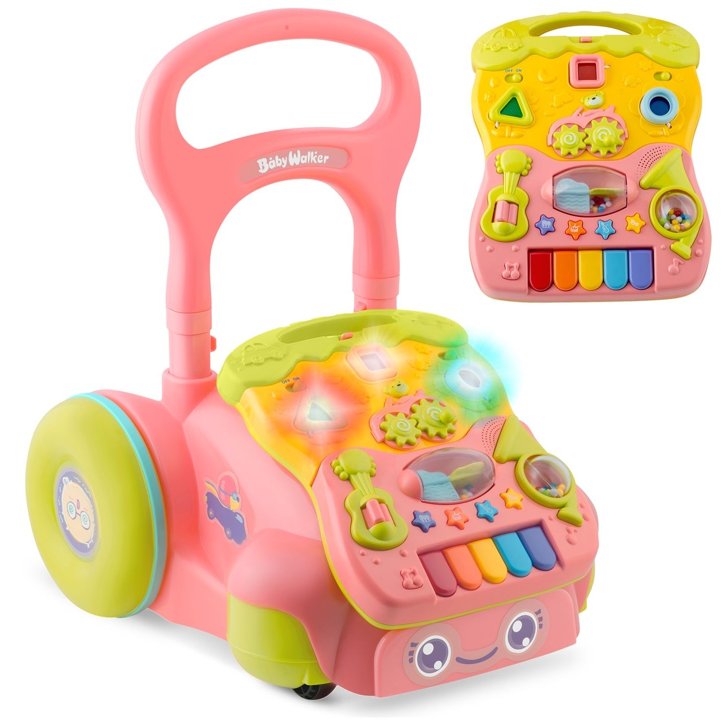 Educational walker with music 2-in-1 RK-744 Ricokids pink