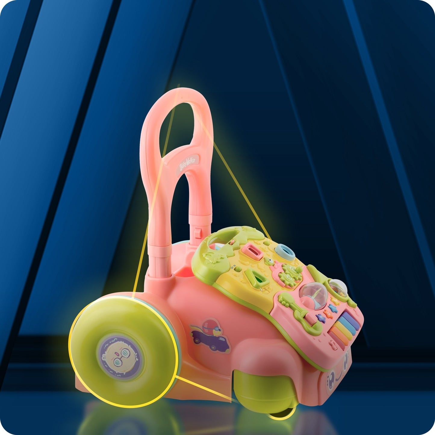Educational walker with music 2-in-1 RK-744 Ricokids pink
