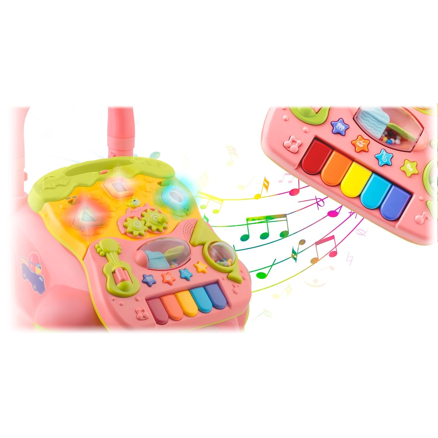 Educational walker with music 2-in-1 RK-744 Ricokids pink