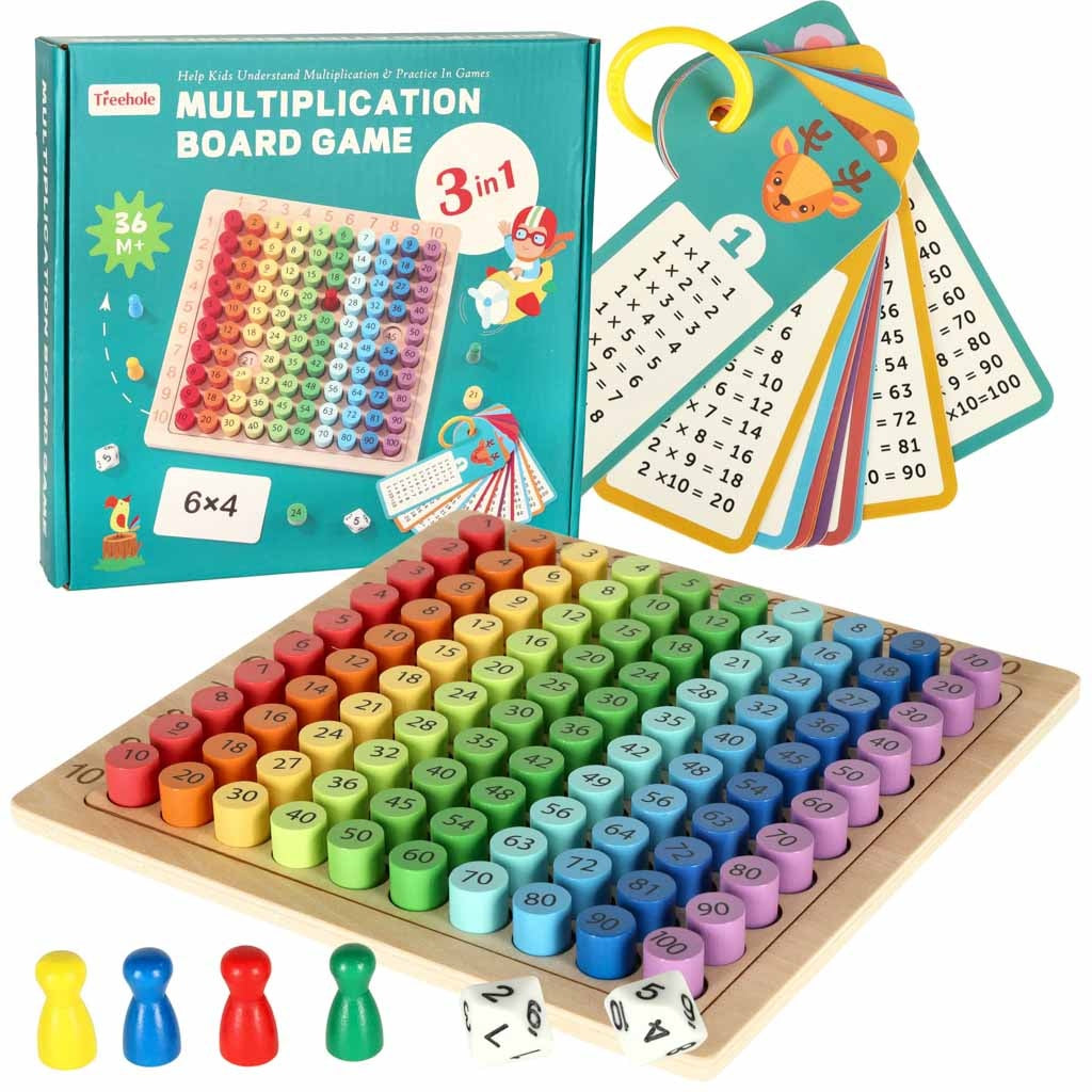 Educational wooden multiplication table toy ko