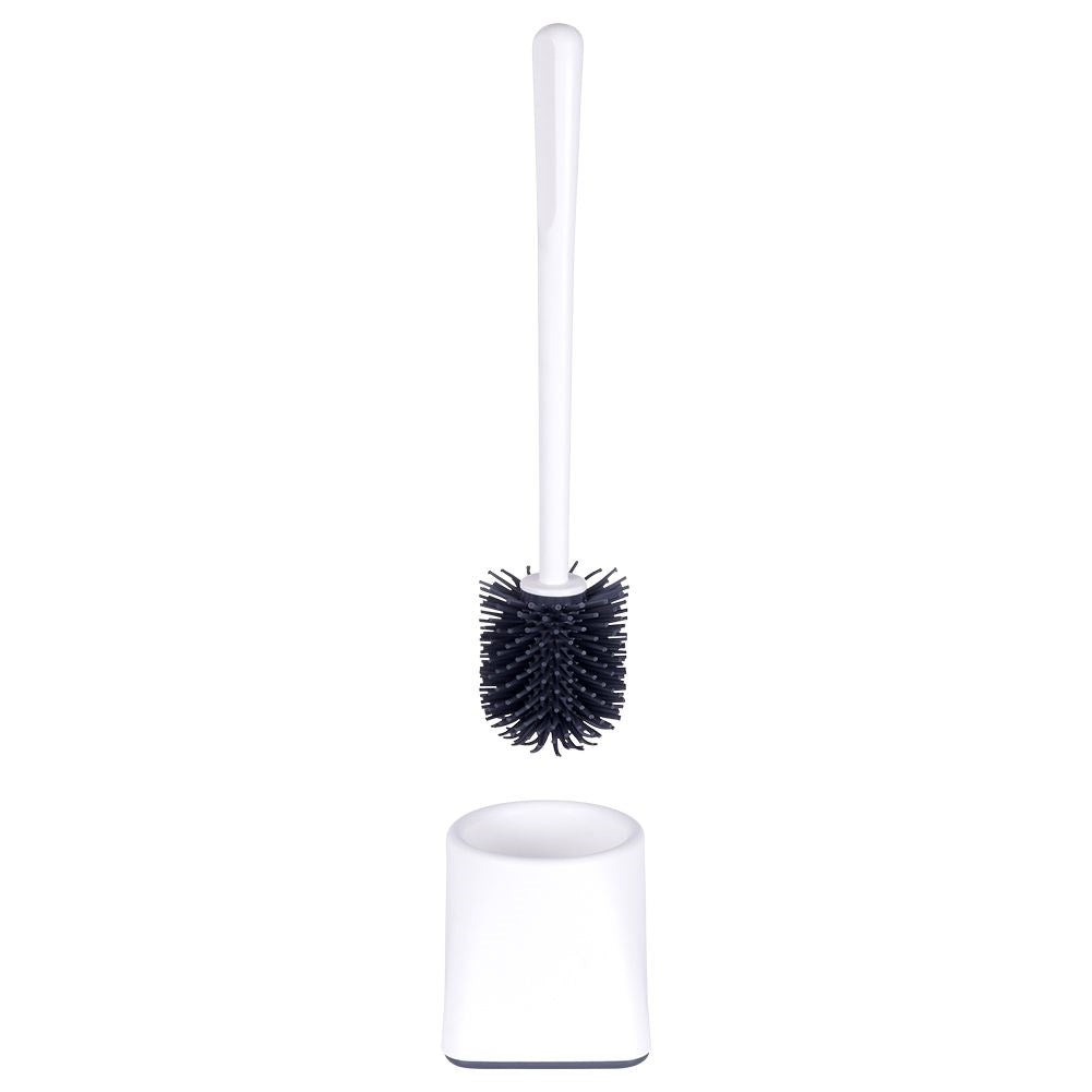 Effective WC brush with graphite colored silicone brush