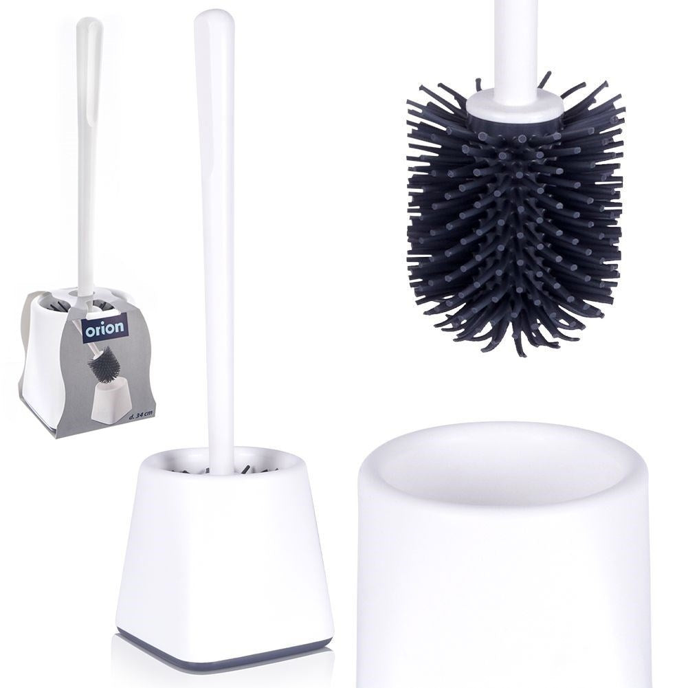 Effective WC brush with graphite colored silicone brush