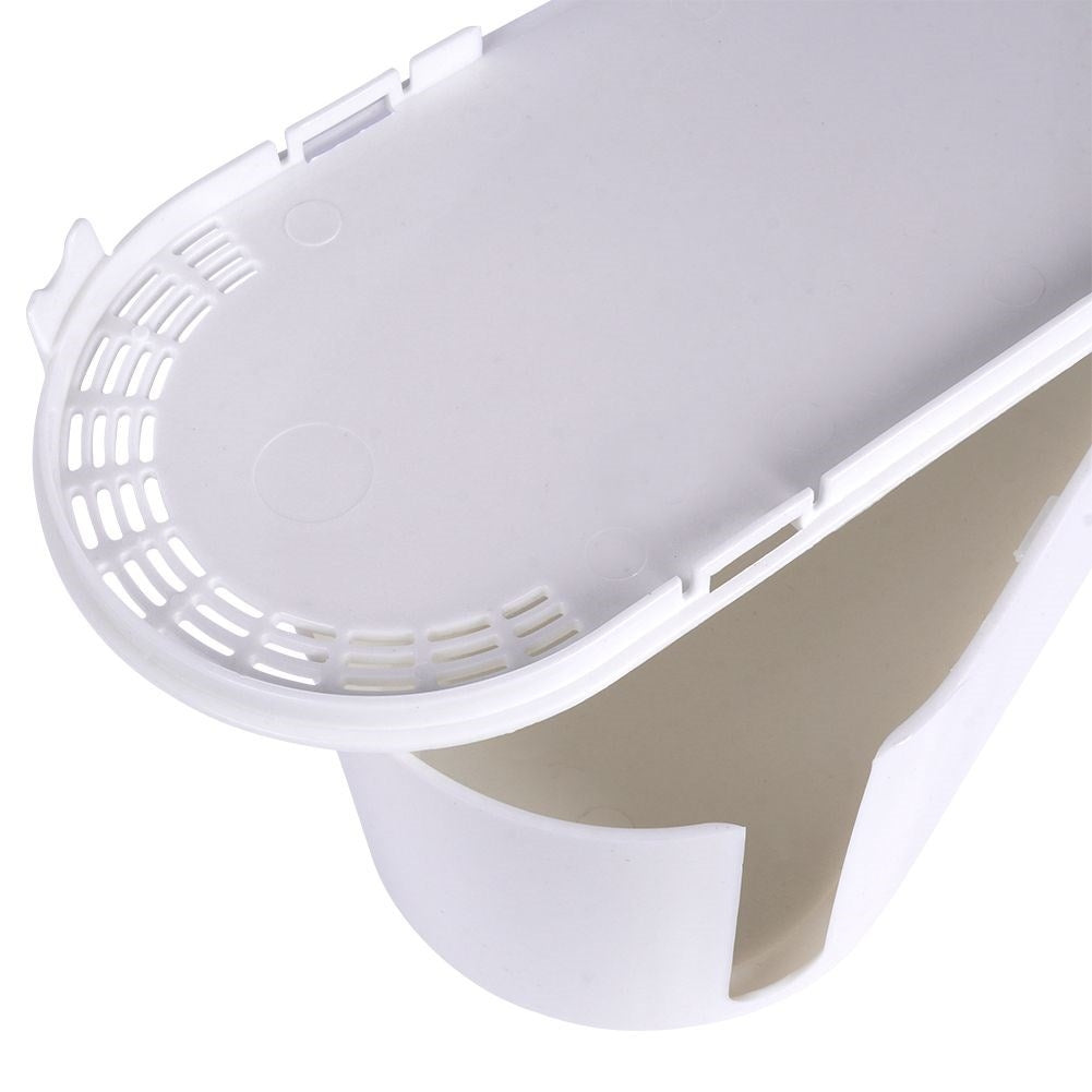 Effective cable holder in white plastic for tangle-free storage