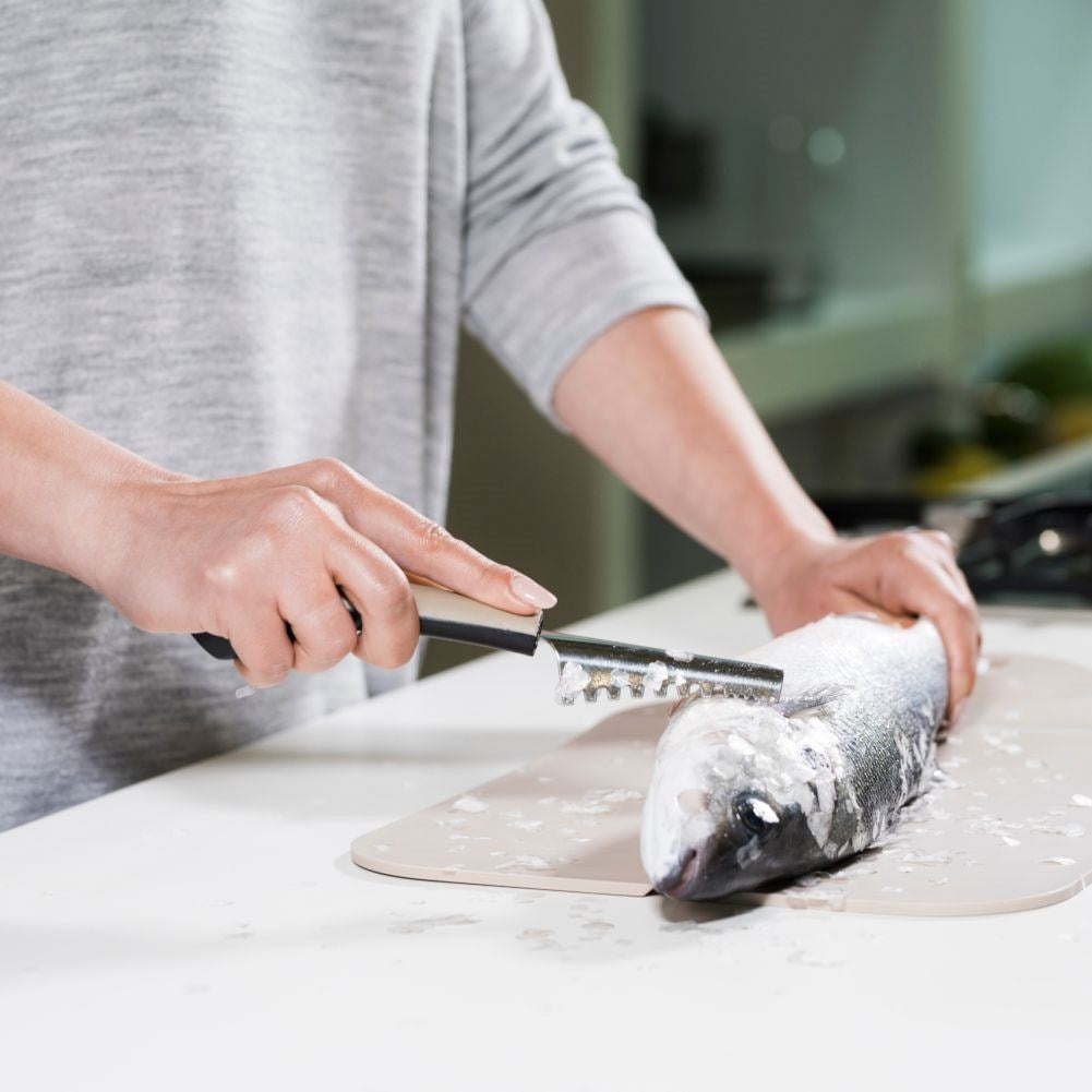 Effective fish scale scraper with comfortable handle and special blade