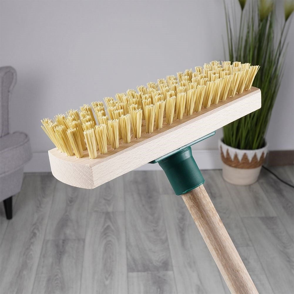 Effective hard scrub brush with synthetic bristles for cleaning