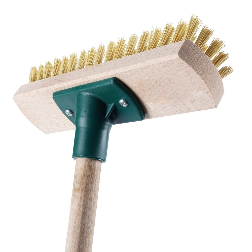 Effective hard scrub brush with synthetic bristles for cleaning