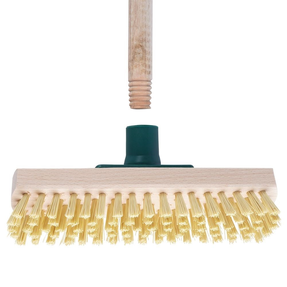 Effective hard scrub brush with synthetic bristles for cleaning