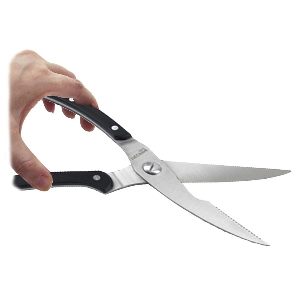 Effective kitchen shears with locking system for bird, stainless steel