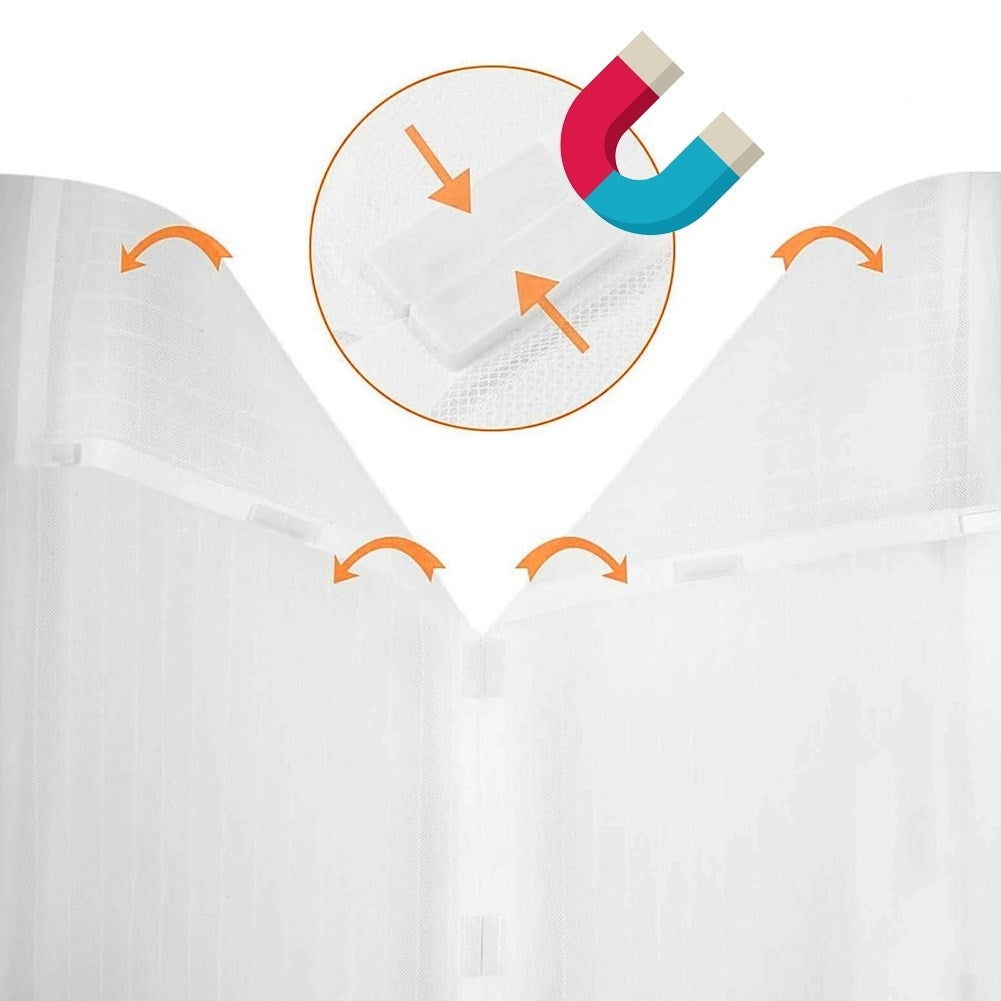 Effective magnetic insect protection for doors, 2x75 cm mesh