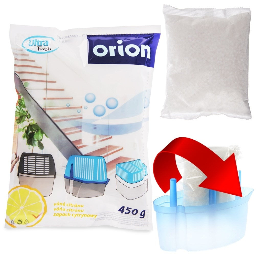 Effective moisture absorber with citrus scent for home and garage