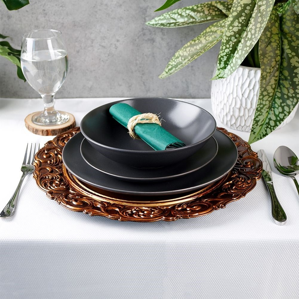 Effective place mat 36 cm in gold with copper gold