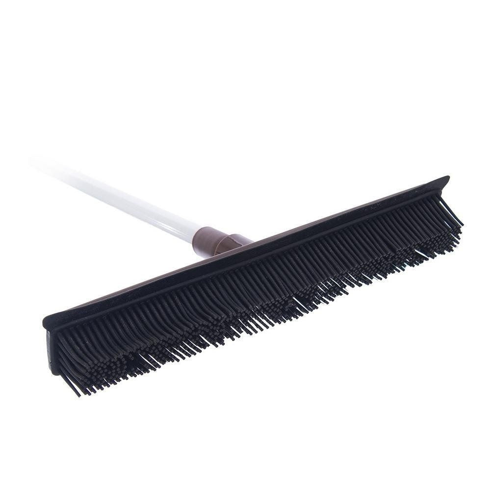 Effective rubber brush for floors, carpets and pools